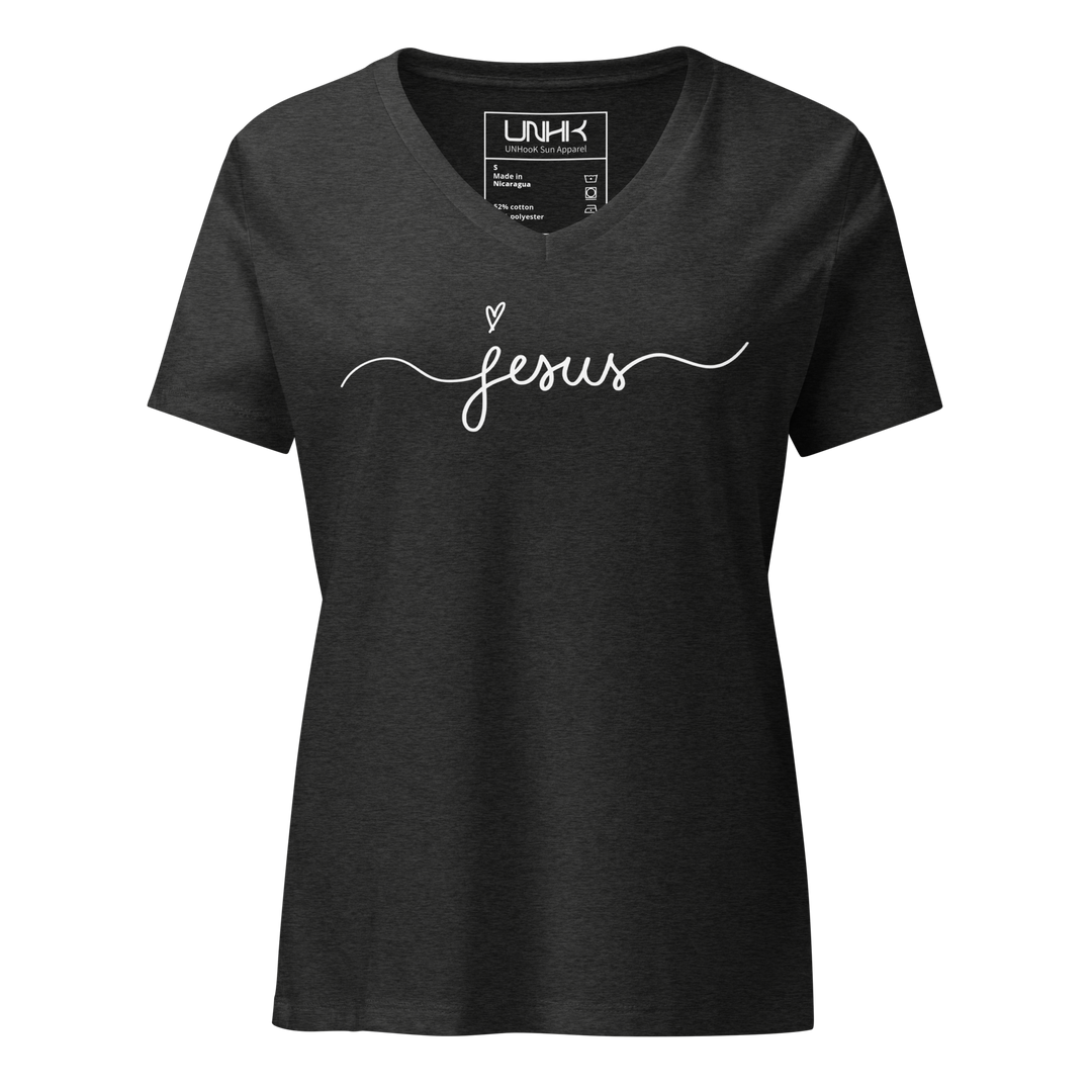 Jesus Women's Relaxed V-Neck T-Shirt