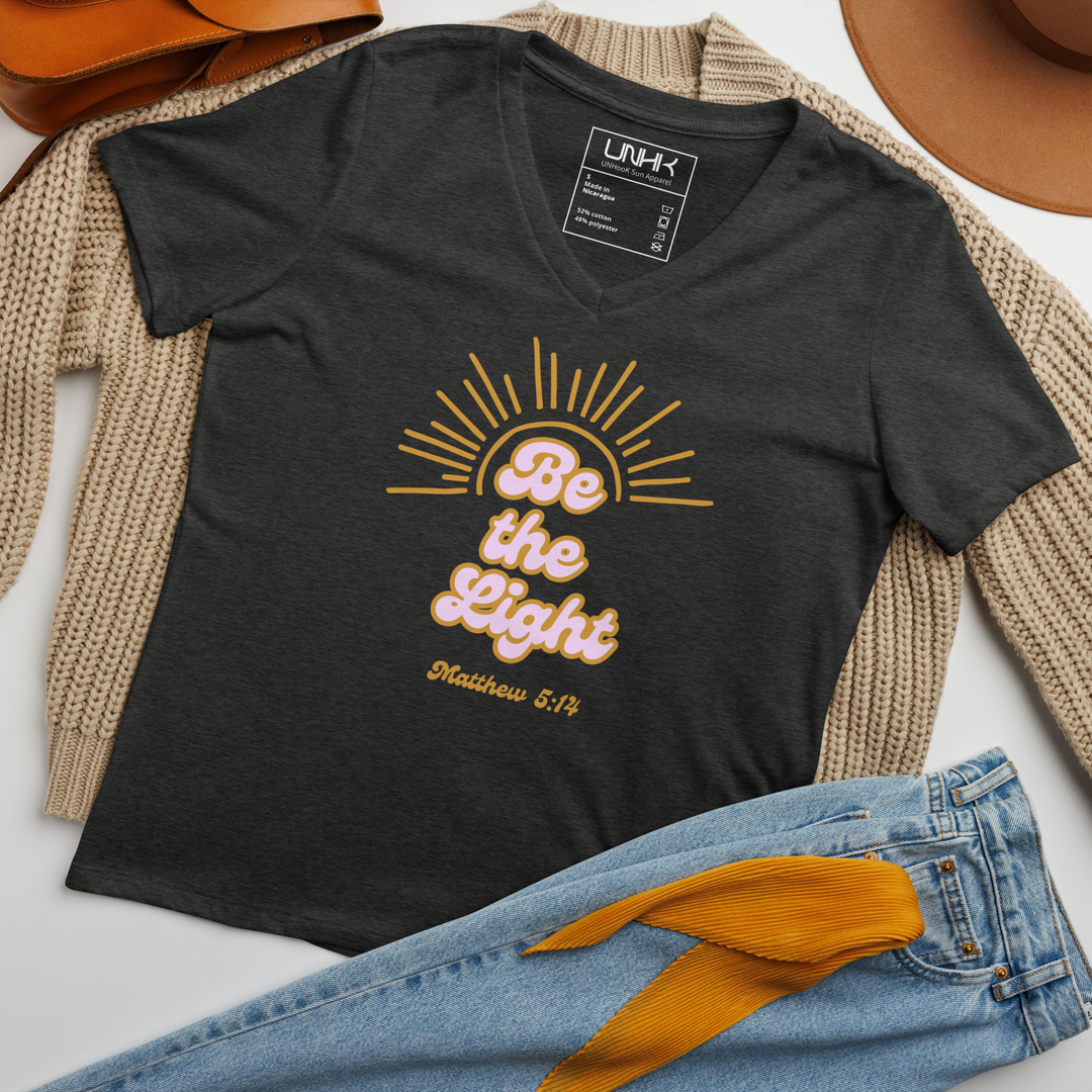 Be the Light Women's Relaxed V-Neck T-Shirt