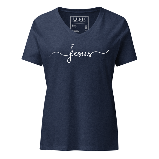 Jesus Women's Relaxed V-Neck T-Shirt