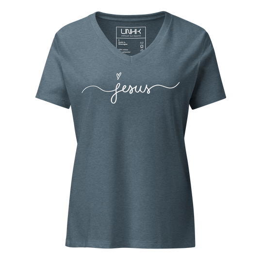 Jesus Women's Relaxed V-Neck T-Shirt