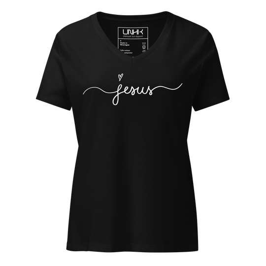 Jesus Women's Relaxed V-Neck T-Shirt